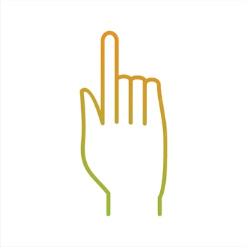 Beautiful Raised Finger Line Vector Icon