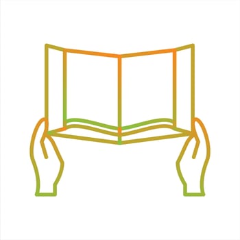 Beautiful Reading Book  Line Vector Icon