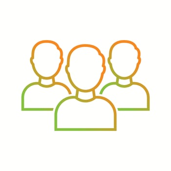 Beautiful Teamwork Vector line icon