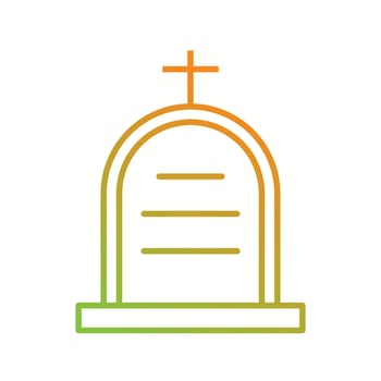 Beautiful Cemetery Vector line icon