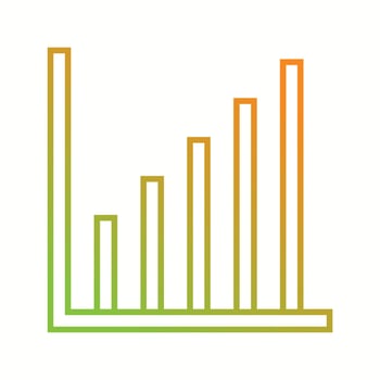 Business graph vector line icon