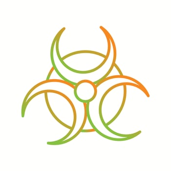 Beautiful Bio Hazard vector line icon