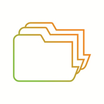 Beautiful Folders vector line icon