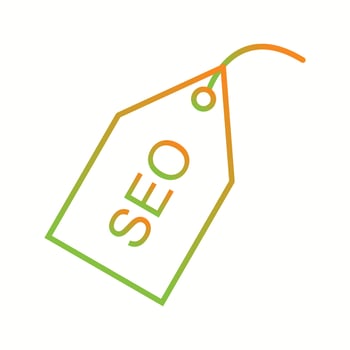 Beautiful SEO tags vector line icon