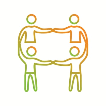 Beautiful Team vector line icon