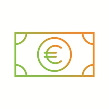 Beautiful euro vector line icon