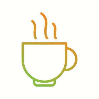 Beautifu Cup ofl Tea vector line icon