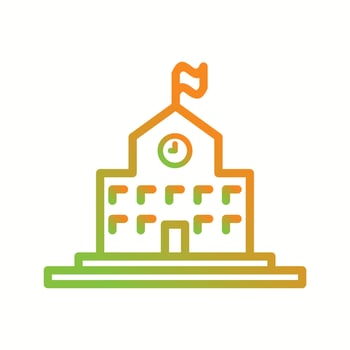 Beautiful College vector line icon
