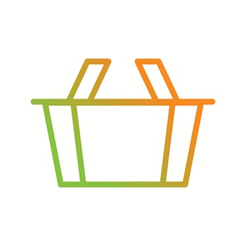 Beautiful Basket vector line icon