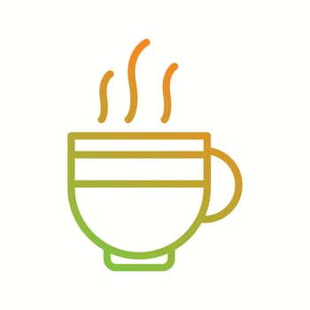 Beautiful Hot tea vector line icon