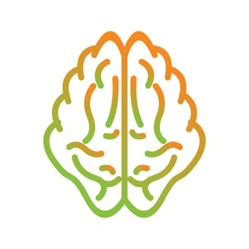 Beautiful Brain vector line icon
