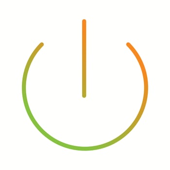 Beautiful Power button vector line icon