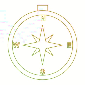 Beautiful compass vector line icon