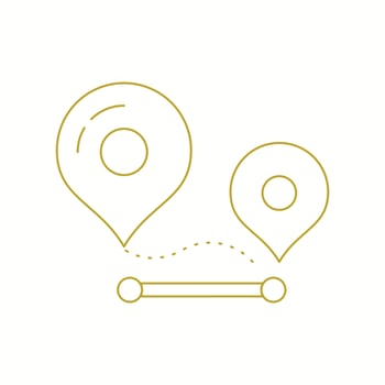 Beautiful distance line icon vector