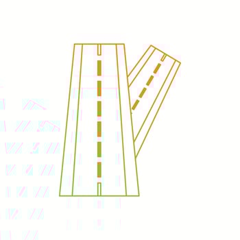 Link Road line icon vector