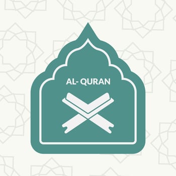 Reciting al quran icon vector illustration
