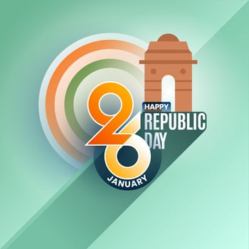 India Republic Day background or social media post banner vector