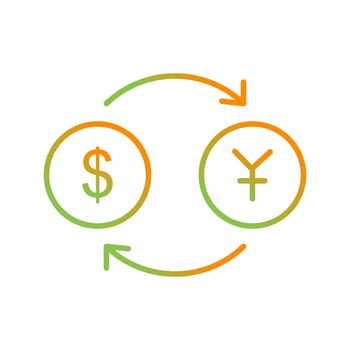Dollar to Yen Vector Icon