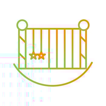 Baby Cot Vector Icon