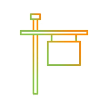 Post Sign Vector Icon
