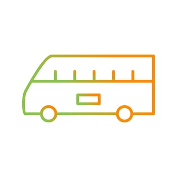Bus on Airport Vector Icon