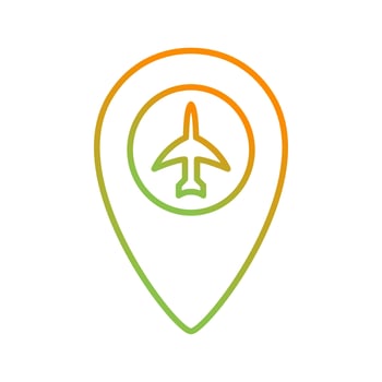 Airport Location Vector Icon