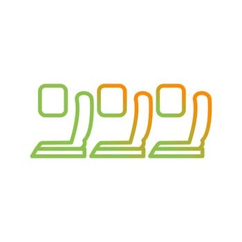 Seats in Plane Vector Icon