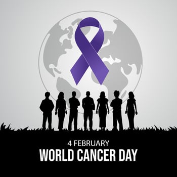 Happy World Cancer Day illustration. 4 February vector