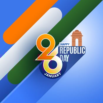 India Republic Day background or social media post banner vector