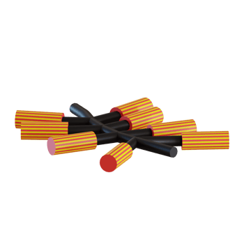 3d rendered chinese firecrackers perfect for chinese new year 2023 design project png