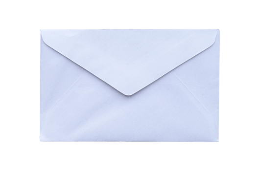Blank white envelope paper for mockups design png