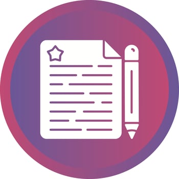 Report Glyph Round Circle Icon vector