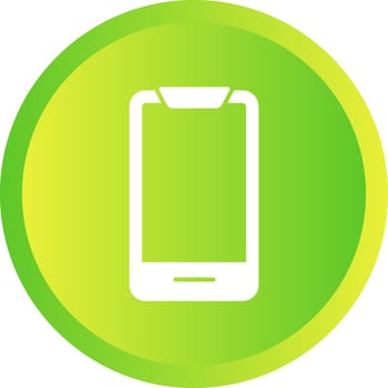 Smartphone Glyph Round Circle Icon vector