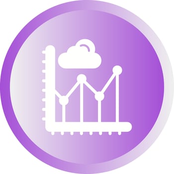 Forecast Glyph Round Circle Icon vector