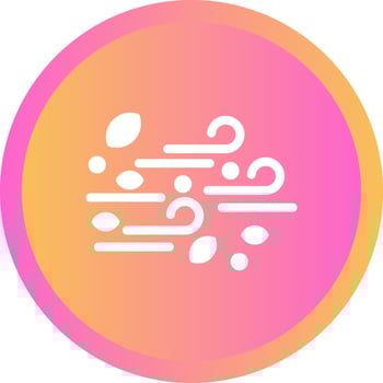 Wind Glyph Round Circle Icon vector