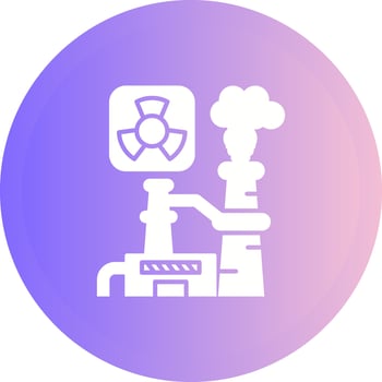Nuclear Plant Vector Icon