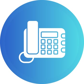 Land Line Phone Vector Icon