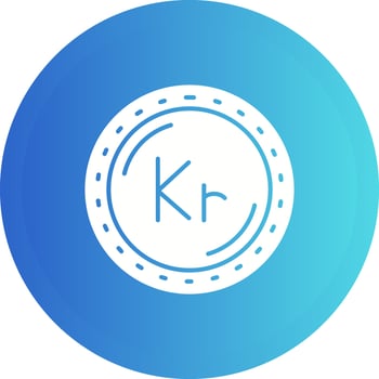 Krone Currency Vector Icon