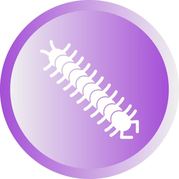Centipede Glyph Round Circle Icon vector