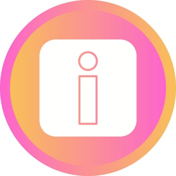 Information Glyph Round Circle Icon vector