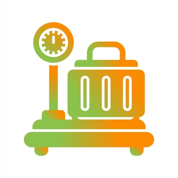 Luggage Scale Vector Icon