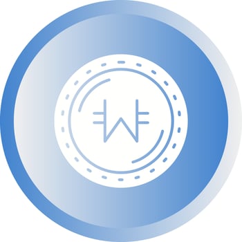 Won Currency Vector Icon