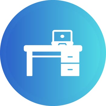 Office Desk Vector Icon