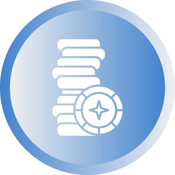 Poker Chips Vector Icon