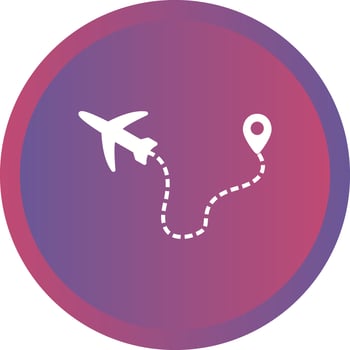 Plane Flying Vector Icon