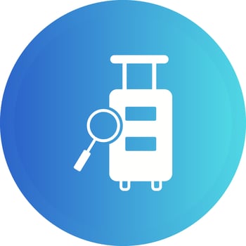 Luggage Inspection Vector Icon