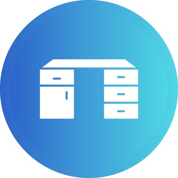 Table with Drawers Vector Icon