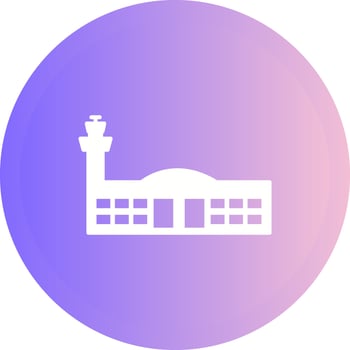 Airport Building Vector Icon
