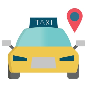 Cab Location which can easily edit or modify vector