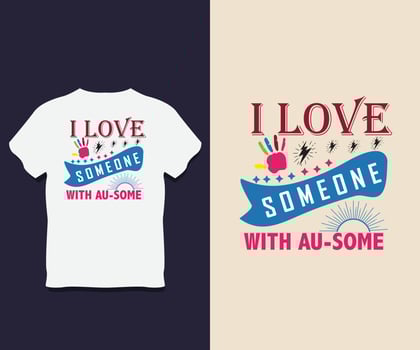 Happy autism awareness day T shirt design with Vector